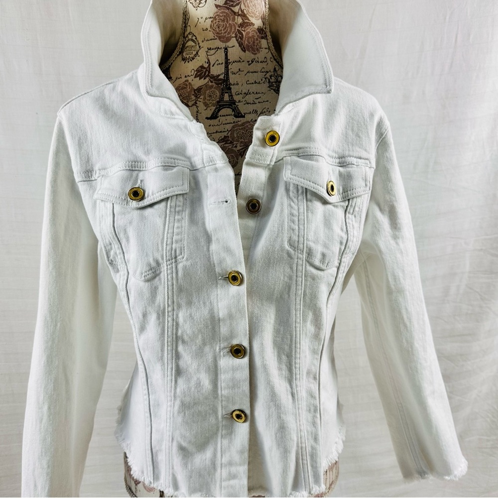 Tommy Hilfiger White Denim Jean Jacket size XL